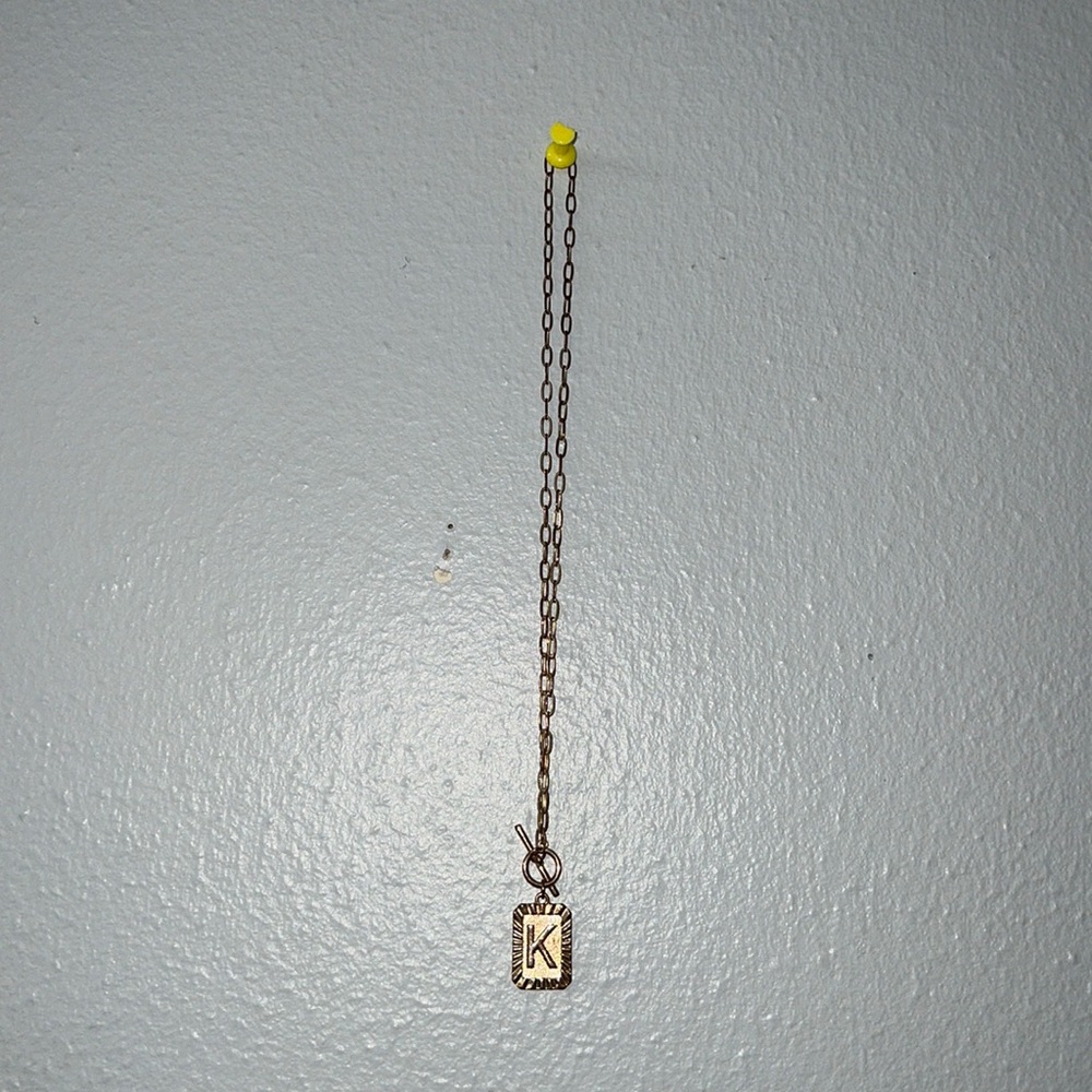 🤩4/$15🥳 K initial charm necklace